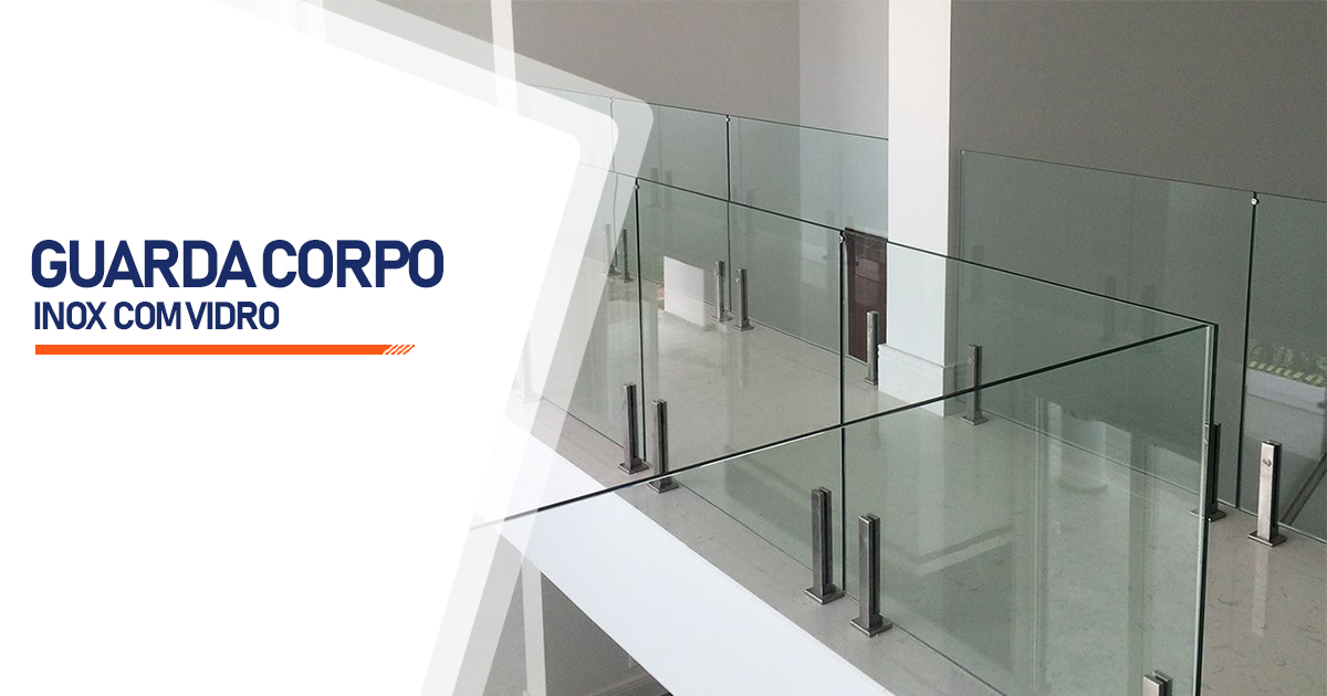 Guarda Corpo de Inox com Vidro  Itapevi